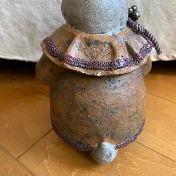 Vintage Deborah Graham Paper Mache Bunny Rabbit Basket Primitive Signed 12” - Picture 6 of 10